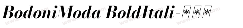 BodoniModa BoldItali字体转换